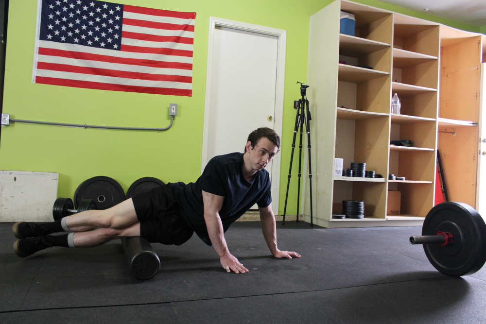 Foam Roll IT Band Stretch