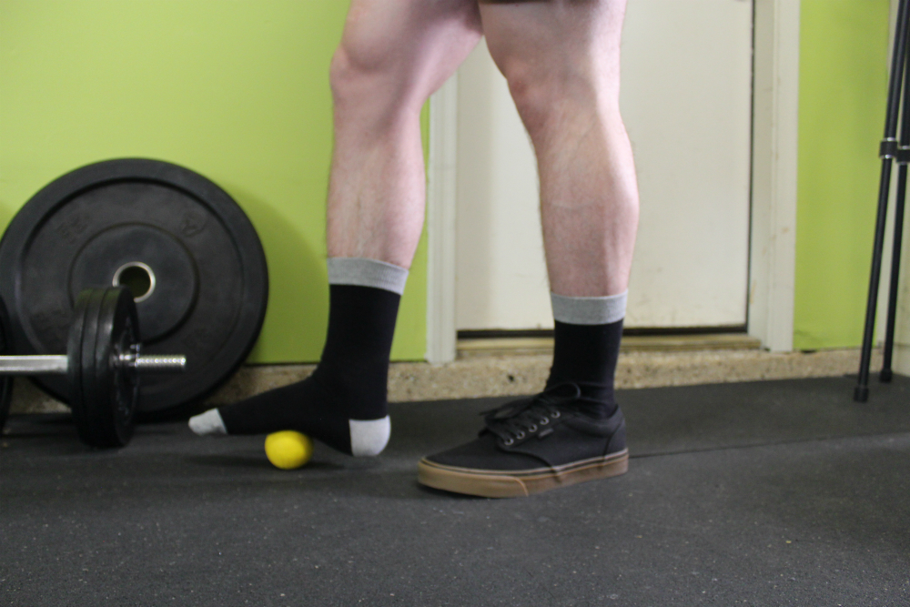 Lacrosse Ball Massage Feet Standing Up