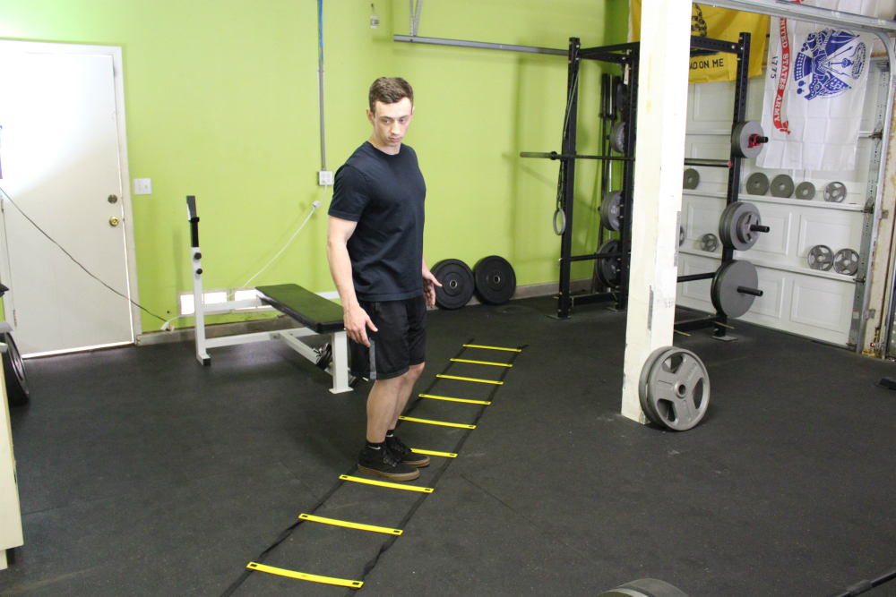 Lateral Hop Agility Ladder Drill