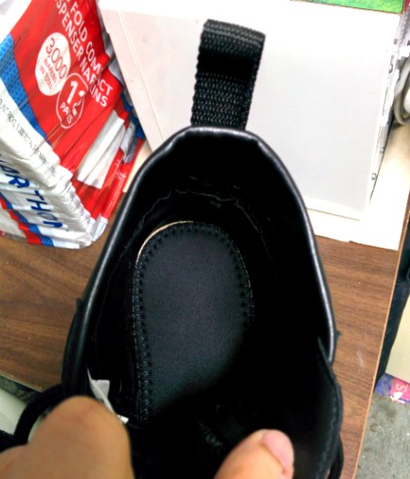 Sole of Metal Powerlifting Shoes Sewn Into Boot