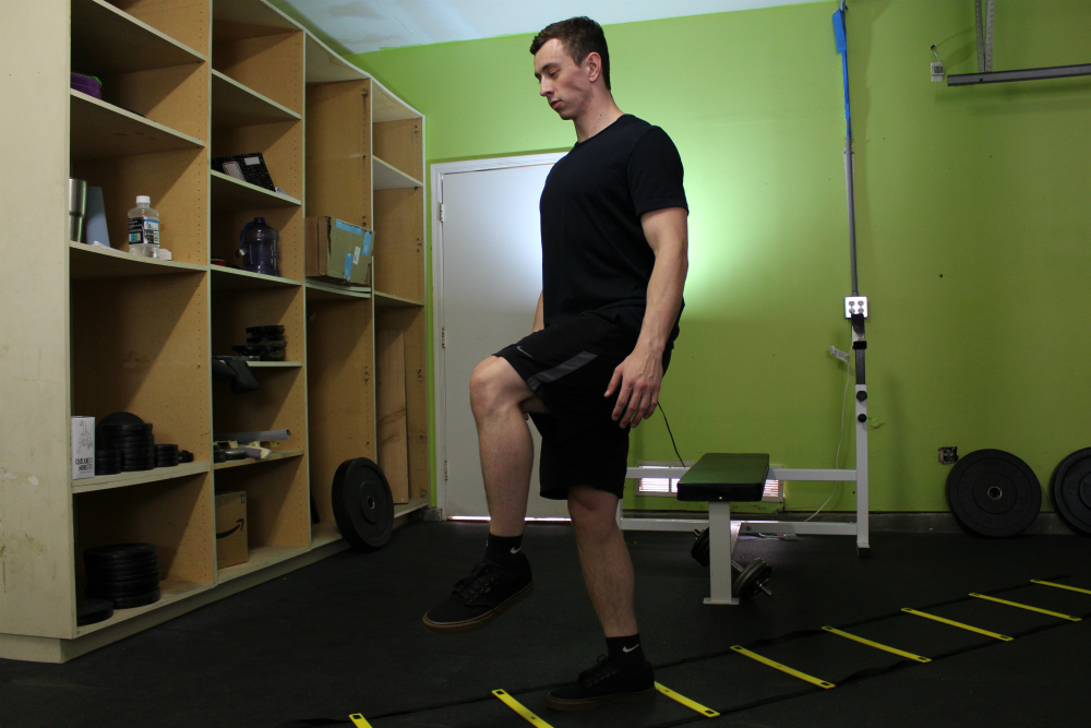 Single Leg Hop Agility Ladder Drill