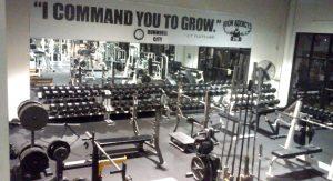 Free weights portion of Iron Addicts Gym in Las Vegas