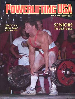 Ed Coan Deadlift Program in action as Coan pulls during a meet for Powerlifting USA magazine