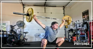 A man preforming a squat variation using a barbell while following the Ivysaur 4-4-8 Program made famous on Reddit.
