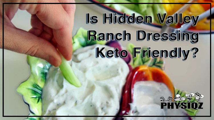 A person picks up a piece of vegetable slice and as they are about to dip it into the dressing, it got them wondering 'is Hidden Valley ranch dressing keto friendly?'