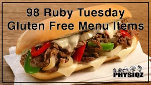 A tender shaved beef with grilled peppers, cheddar queso, pico de gallo, and onions filled sandwich placed on a napkin, similar to the fiesta cheesesteak that can be ordered from the Ruby Tuesday gluten free menu.