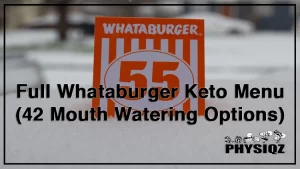 An orange and white striped sign with the words Whataburger and the number 55 is resting on a white surface.